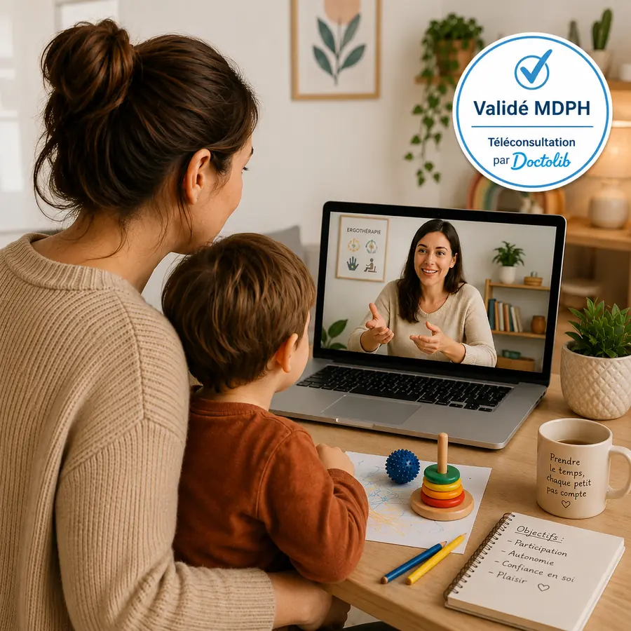 Bilan en ergothérapie en téléconsultation Doctolib pour enfant, Ergothérapeute Cannes